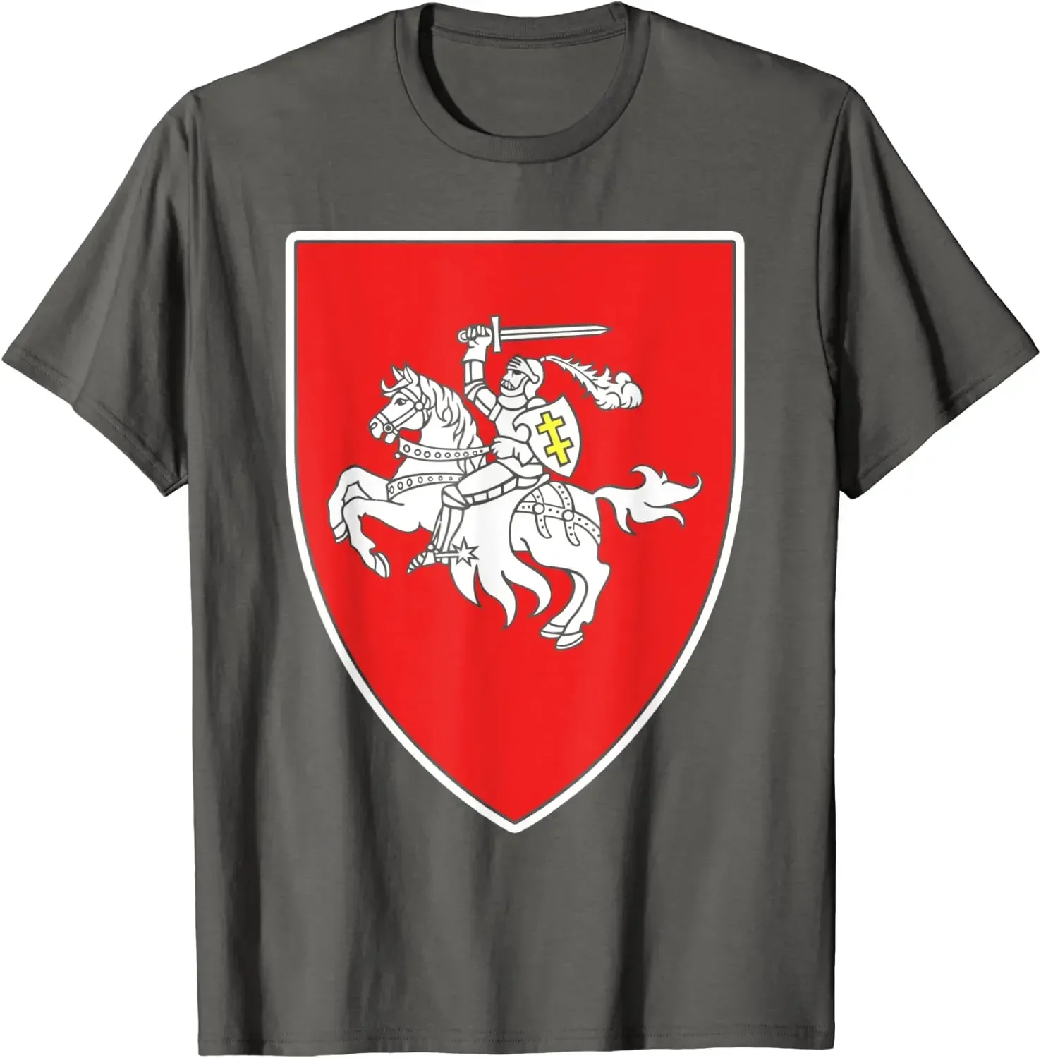 Belarus Historical Crest Pagonia Belarus Pahonja Мужская футболка с коротким рукавом Повседневная хлопковая футболка с круглым вырезом Летние мужские футболки (art.: 3920cc9da54c5) - 3920cc9da54c5