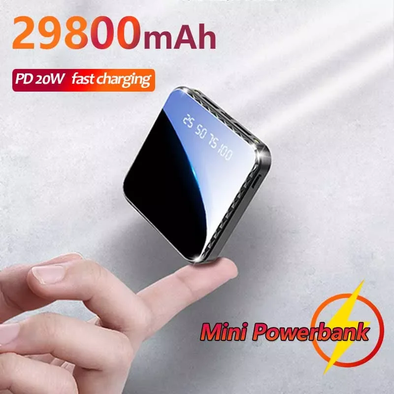 

29800mAh Pocket Mini Power Bank External Battery Suitable for Samsung Iphone Portable Fast Charger