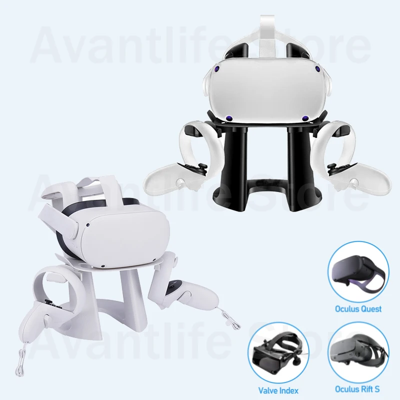 

Design Upgraded VR Stand Headset Display And Controller Holder Mount Station For Oculus Quest/Quest2/Rift S/HTC Oculus VR