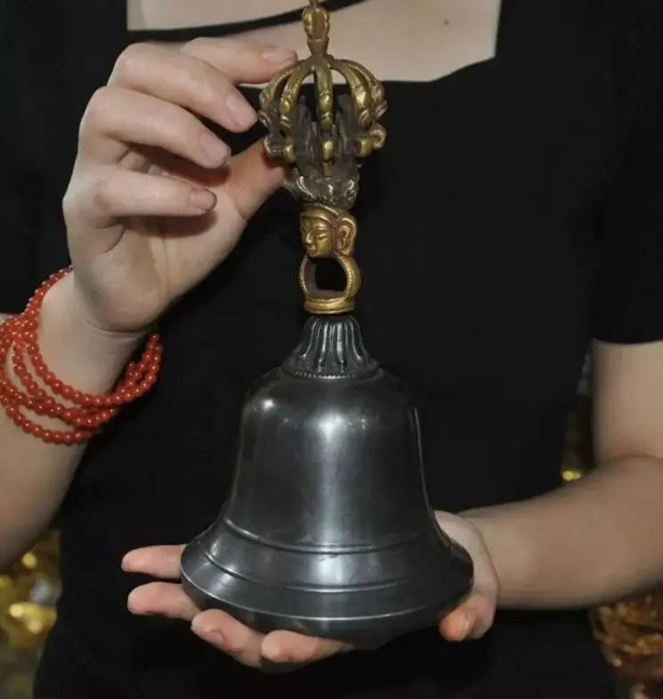 8 дюймов тибетская тара телефон Экзорцизм Vajra phurpa faqi часы Zhong bell