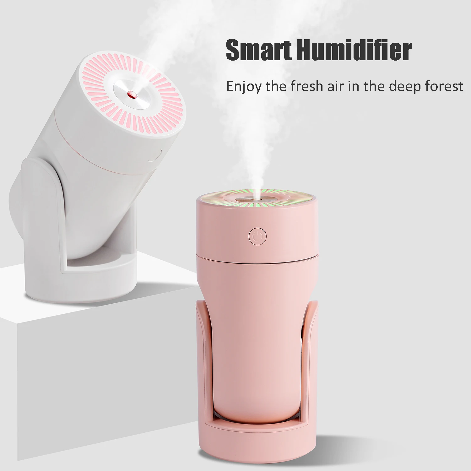 220ml Air Humidifier Angle Adjustable USB Aroma Diffuser With Night Light Cool Mist For Bedroom Home Car