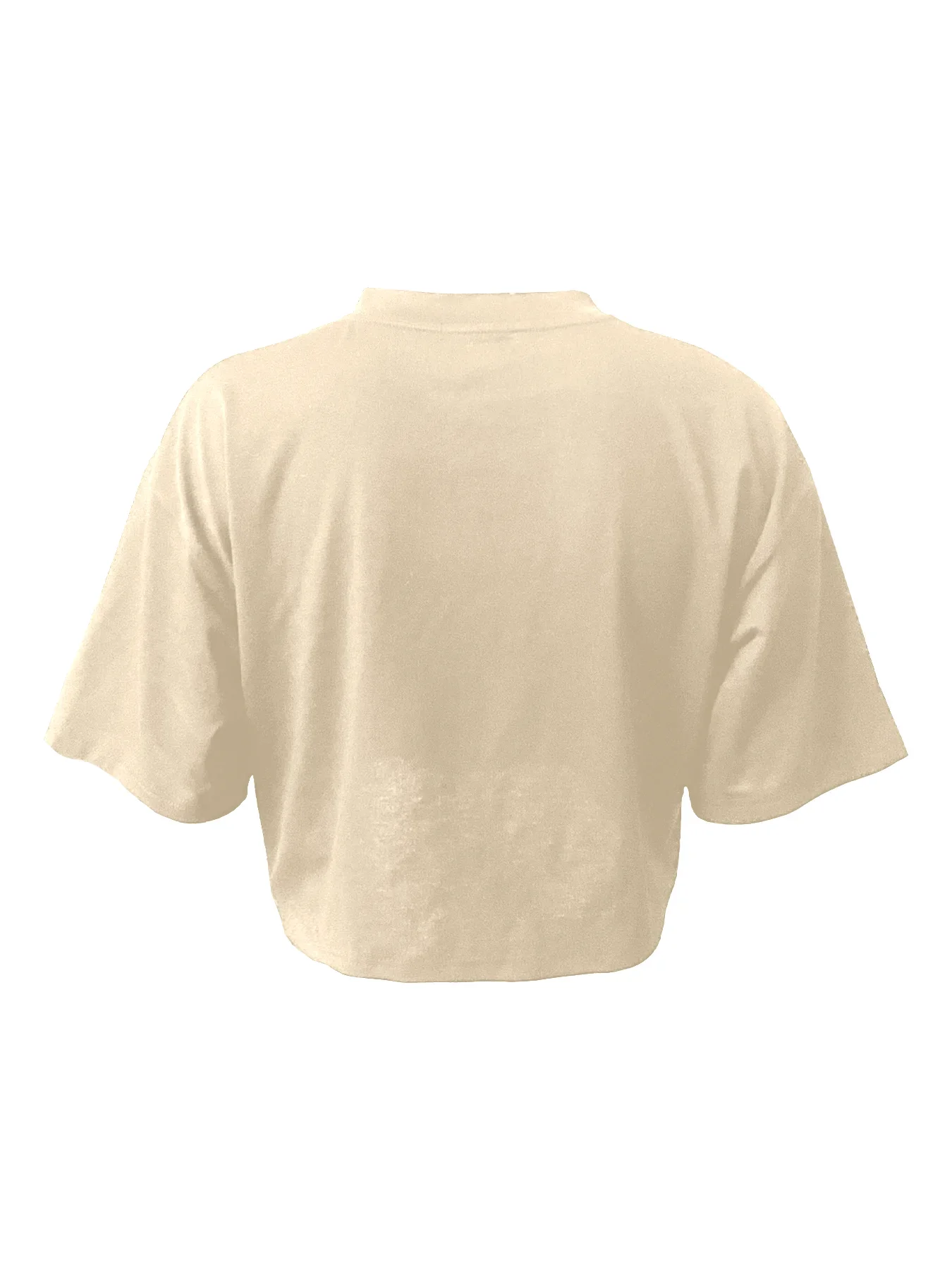 Свободный женский топ с коротким рукавом и круглым вырезом