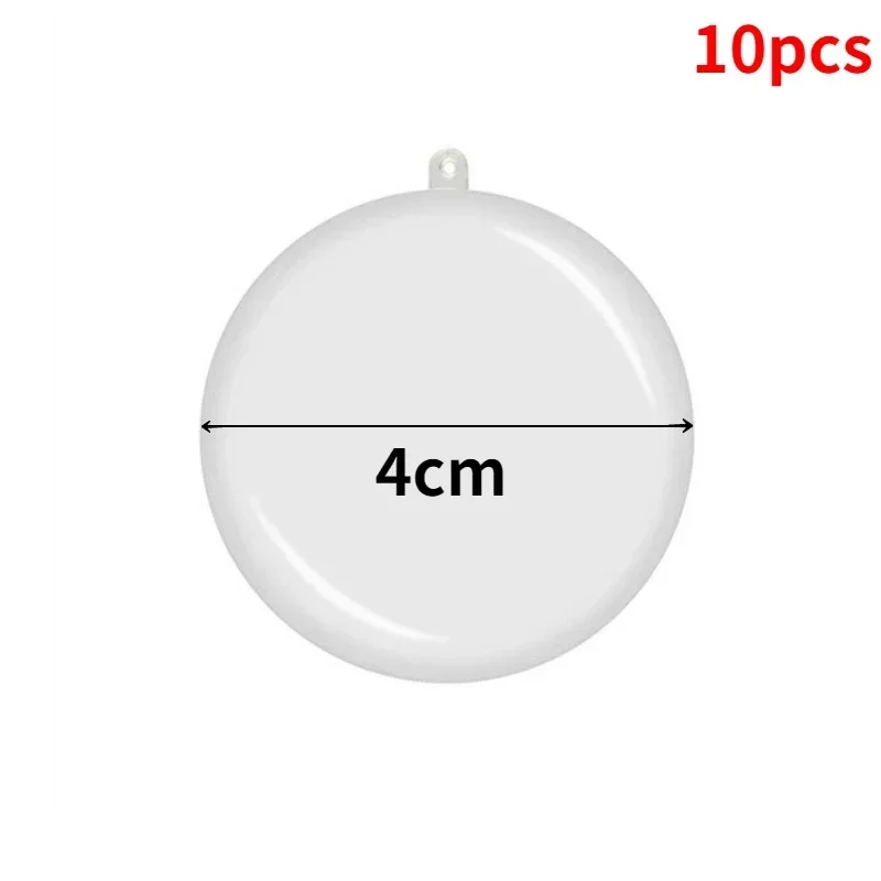 

Прозрачные открытые пластиковые рождественские шары 10 шт.