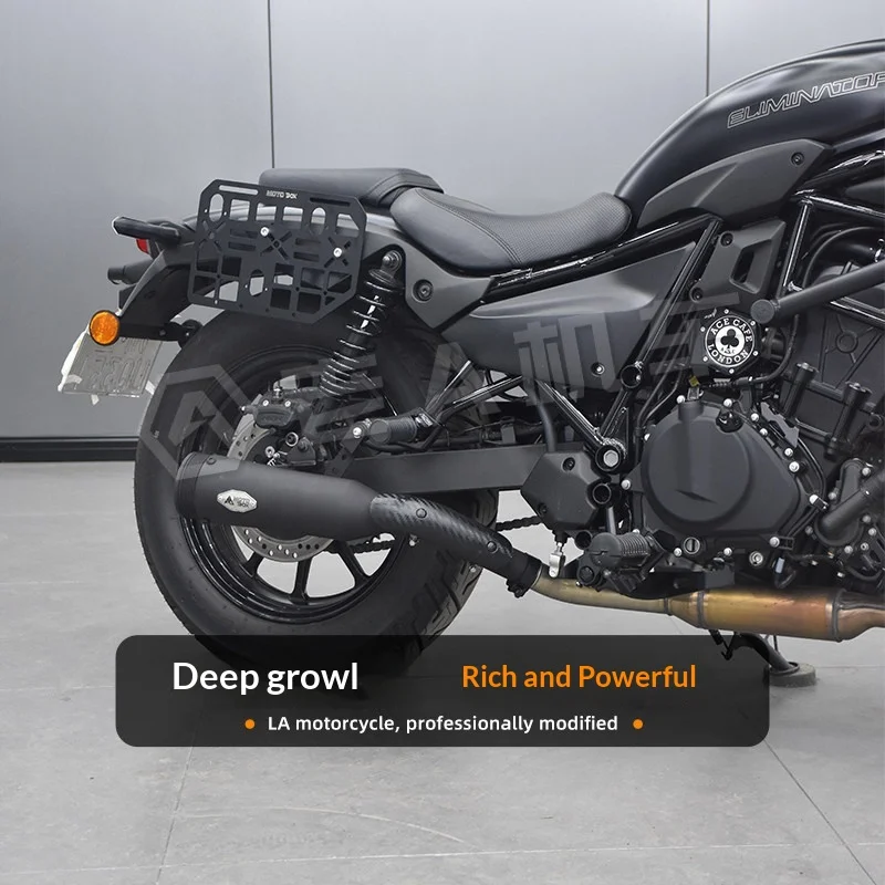 Фото 【Премиум-класс】Для модификации Kawasaki Eliminator 500, выхлопная труба с одним патрубком, задняя/средняя секция, правая сторона. №4