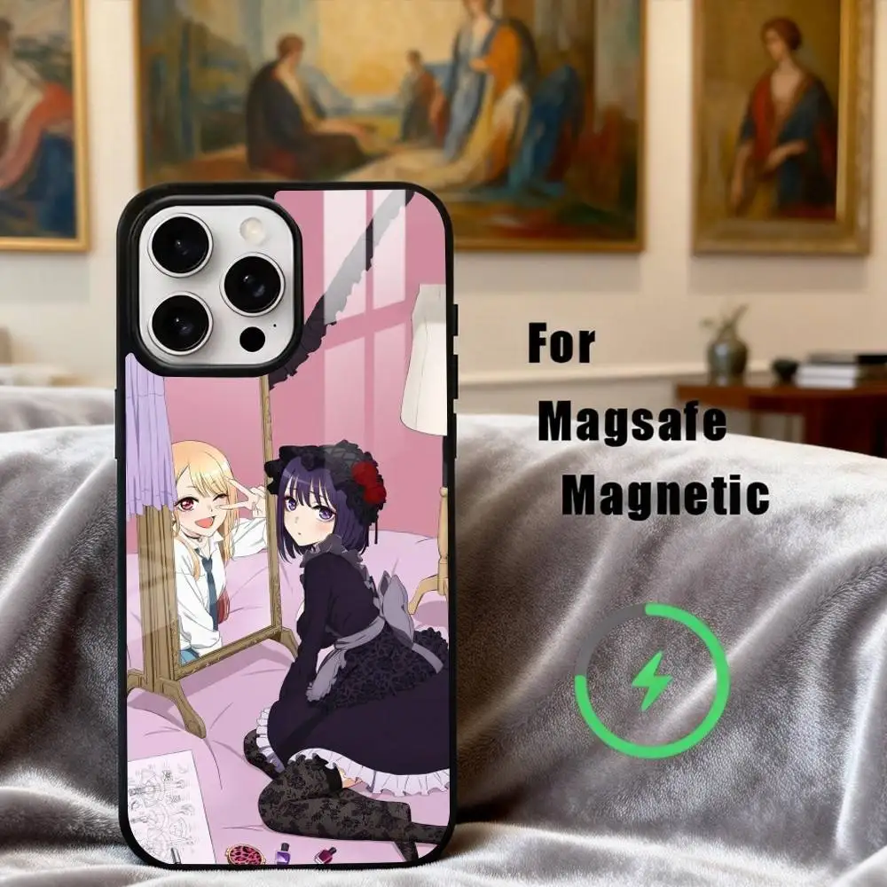 Чехол для телефона S-Shizuku K-Kuroe M-Marin Kitagawa для iPhone 17, 16, 15, 14, 13, 12, Plus, Pro, Max с магнитной беспроводной зарядкой MagSafe (art.: 3920d8a045b79) - 3920d8a045b79