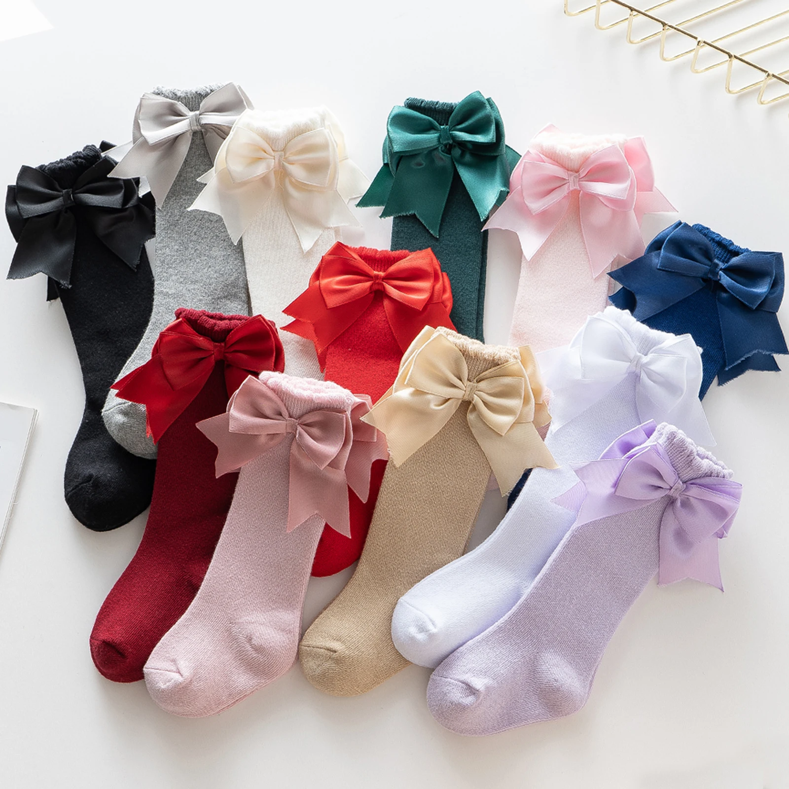 

Носки дышащие мягкие однотонные для новорожденных девочек 0-24 мес., 10 цветов