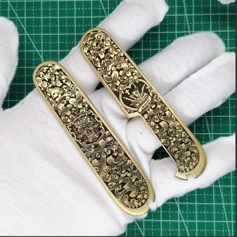 1 пара ручные весы из чистой латуни на заказ для швейцарского армейского ножа