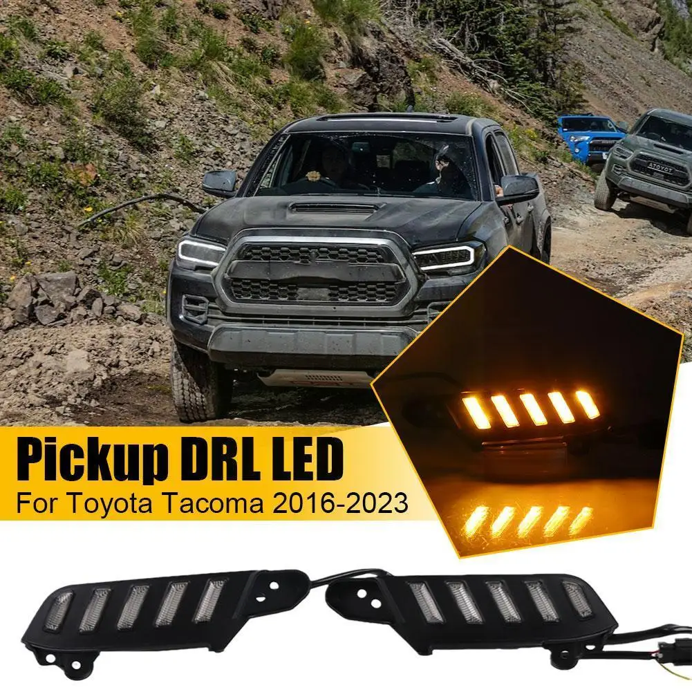 

2 шт. для Toyota 2016 2017 2018 2019 2020 2021 2022 2023 фары Дневные ходовые огни ходовая вода сигнал поворота туман L1D4