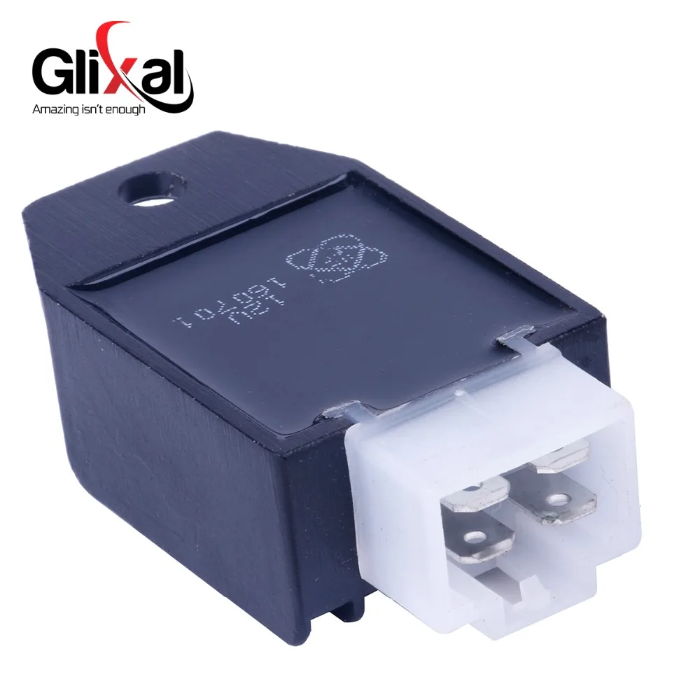 Регулятор напряжения Glixal, 12 В, 4-контактный, 150cc, 125cc, 50cc, GY6, 139QMB, 152QMI, 157QMJ, скутер, квадроцикл, Мопед (art.: 7a57fe02c) - 7a57fe02c