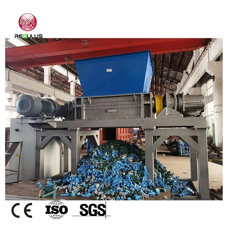 Фото Двухвальный шредер для переработки и измельчения HDPE, ПП-бочек, АБС-оболочек, деревянных поддонов, шин, пластиковых отходов №5