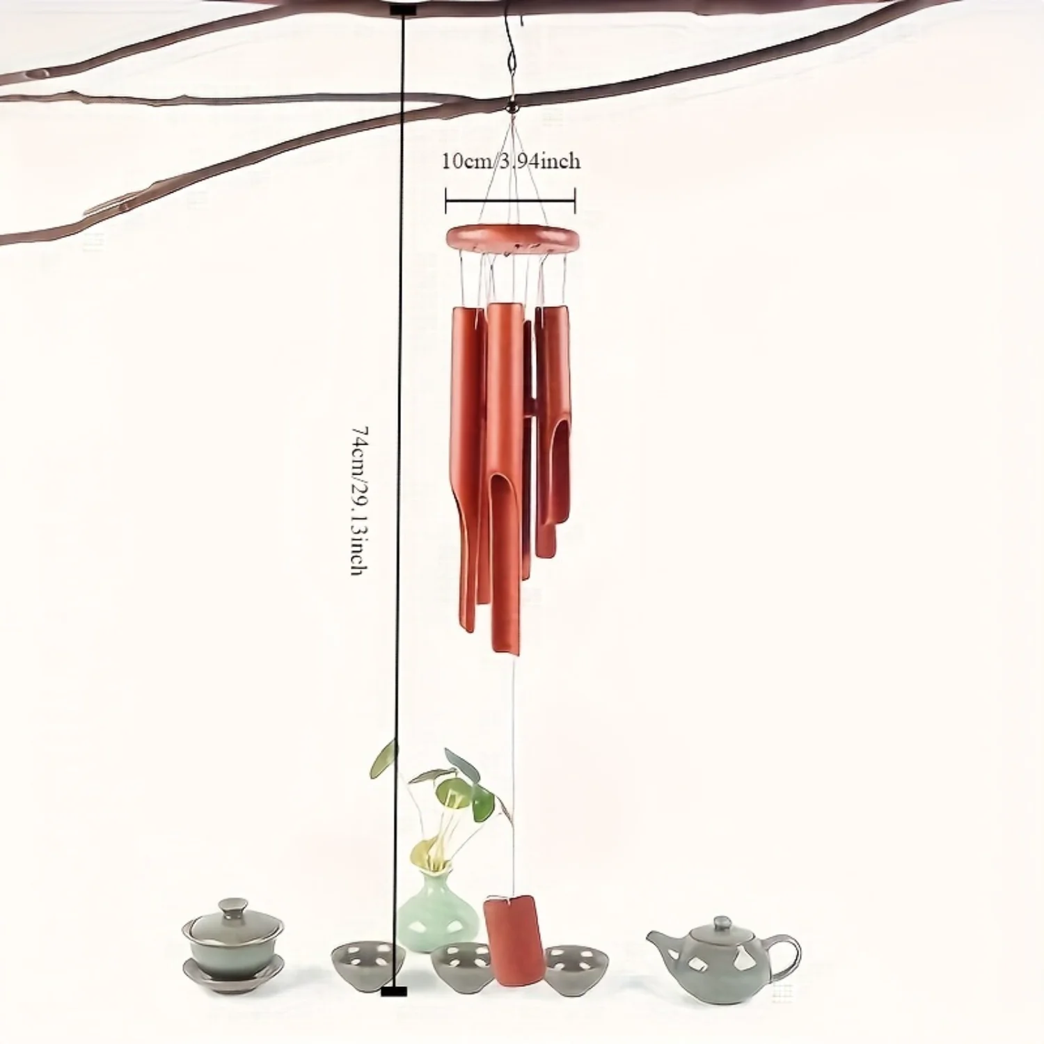 Бамбуковые колокольчики для улицы 6 трубок ручной работы расслабляющий