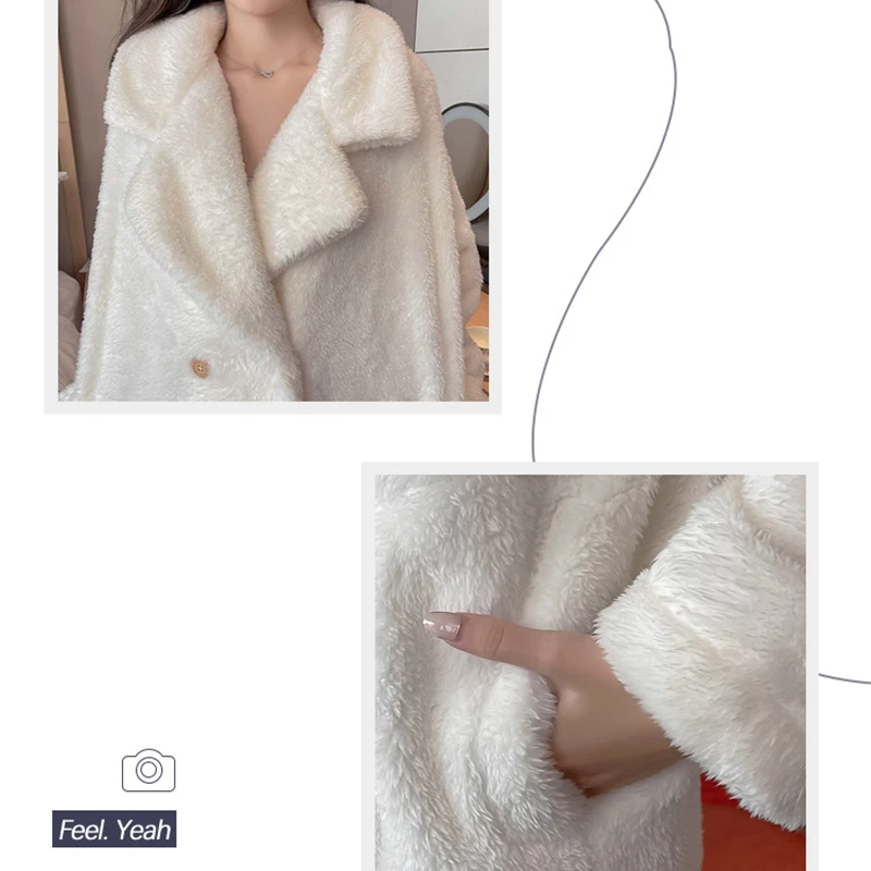 Robes Women Winter Warm Thicken Korean Style Homewear Lounge Wear Fashion Loose Nightie Basic New Dressing Gown