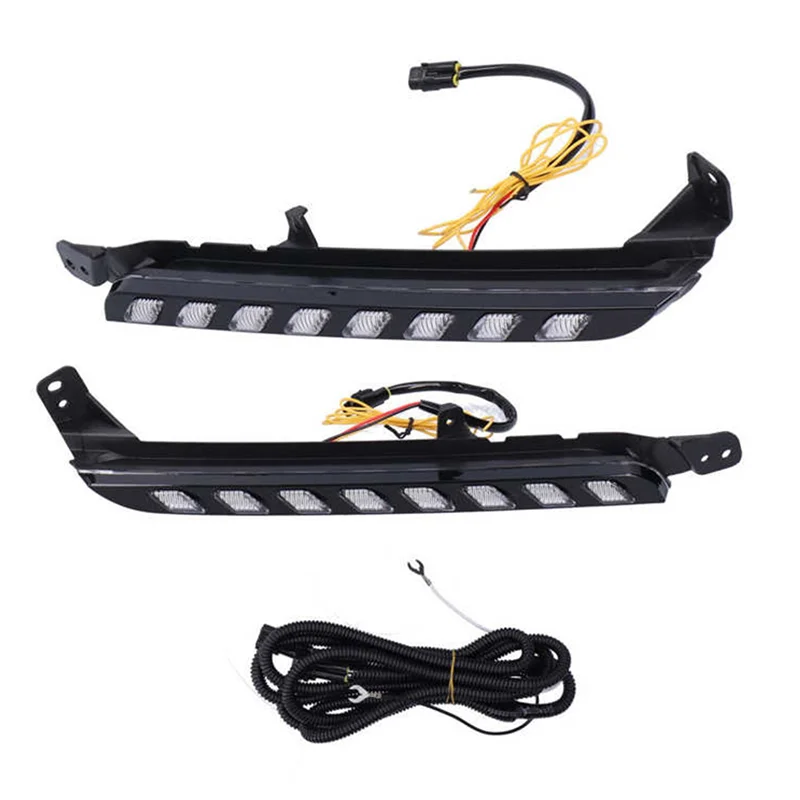 

Car Retrofit LED Daytime Running Lights Turn Signal Lights for Toyota Hilux Revo Rocco Space Cab