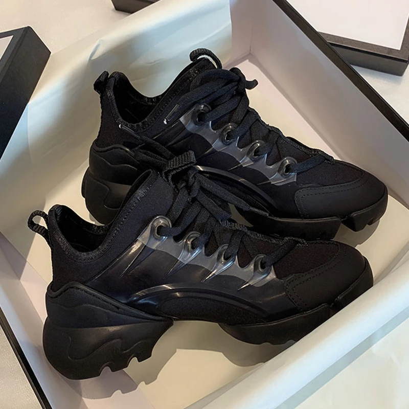 

Женские спортивные кроссовки для танцев, кроссовки на плоской платформе, Новинка осени 2022, модные кроссовки на массивной подошве, повседнев...