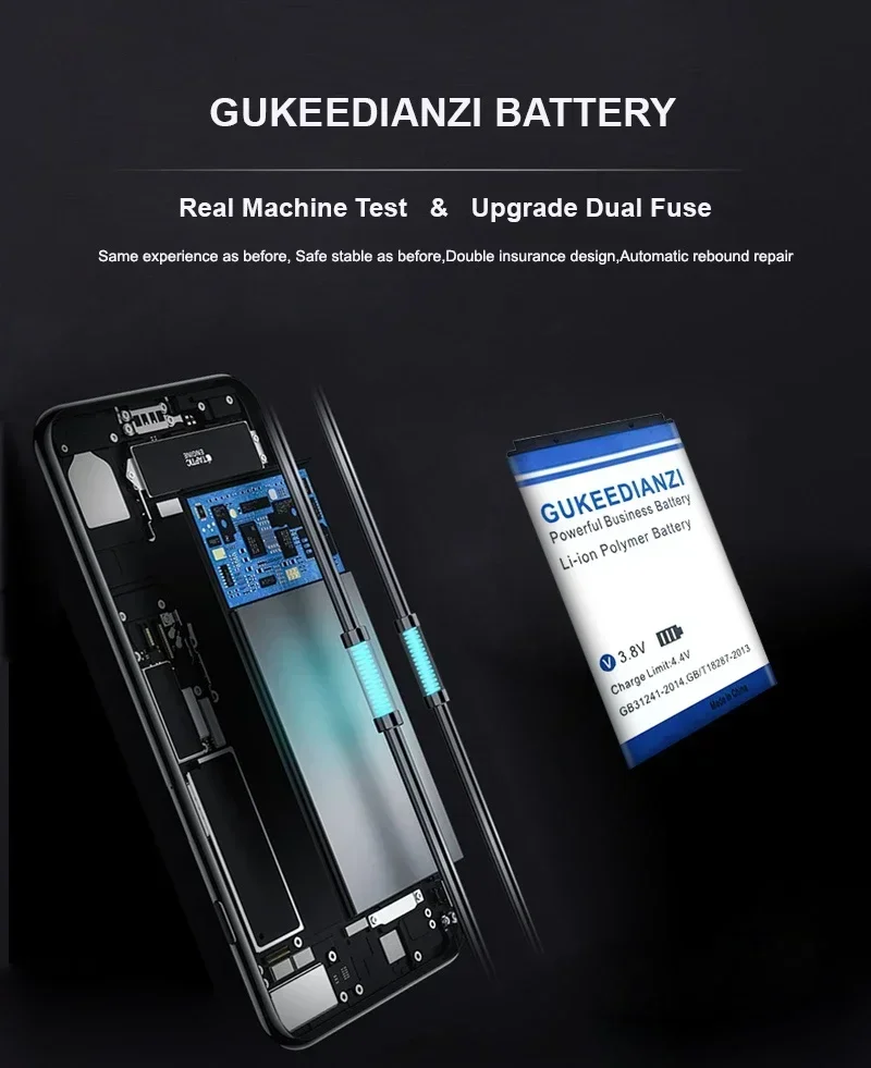 Аккумулятор GUKEEDIANZI большой емкости BL-5CA 3500 мАч для Nokia 1100 1101 1110 1110i 1112 1200 1208 1209 1280 1600