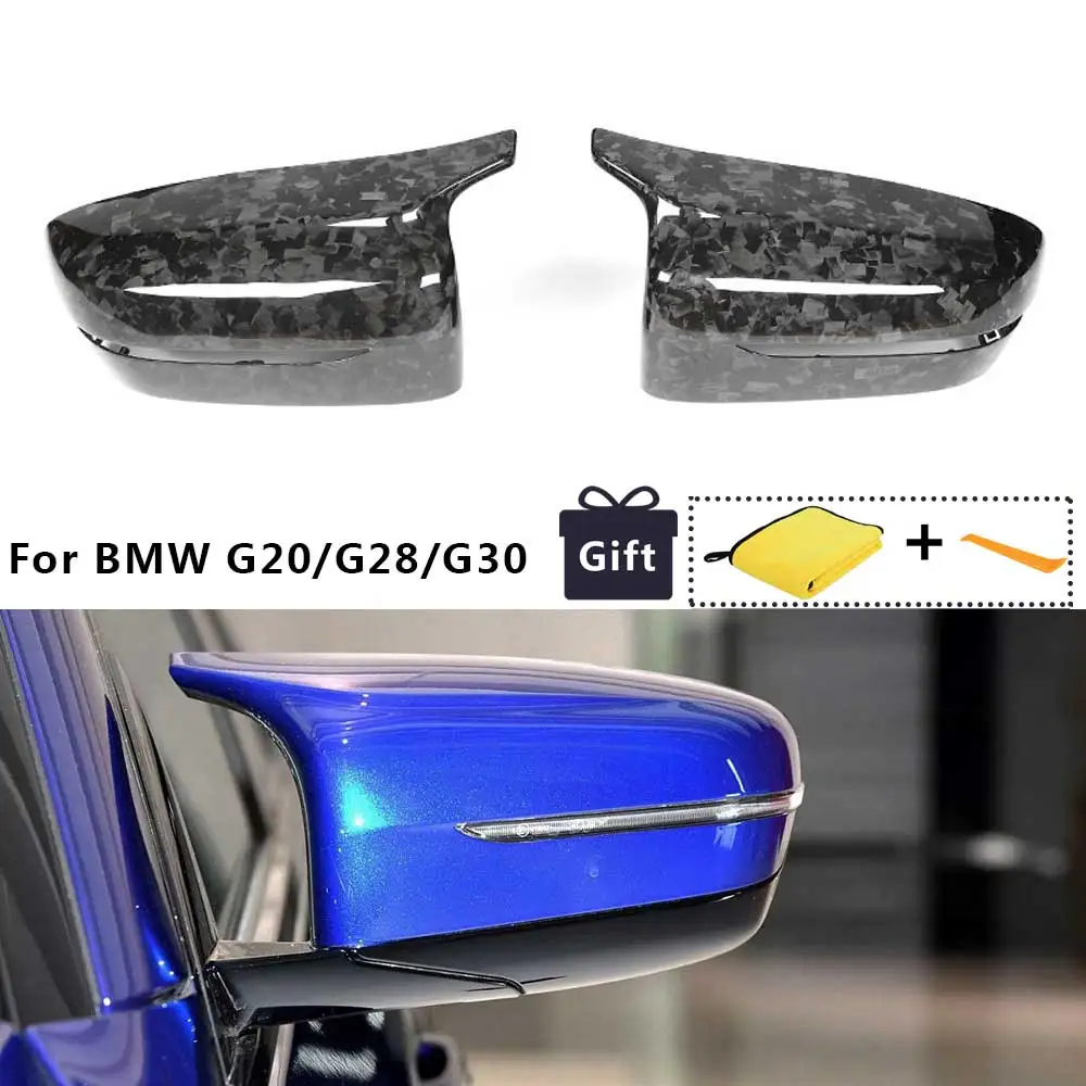 

For BMW G20 G28 G30 New 3 4 5 7 8 Series Forge Carbon Rearview Mirror Shell Cover Modified Accessories Dry Carbon Fiber Horn Cap