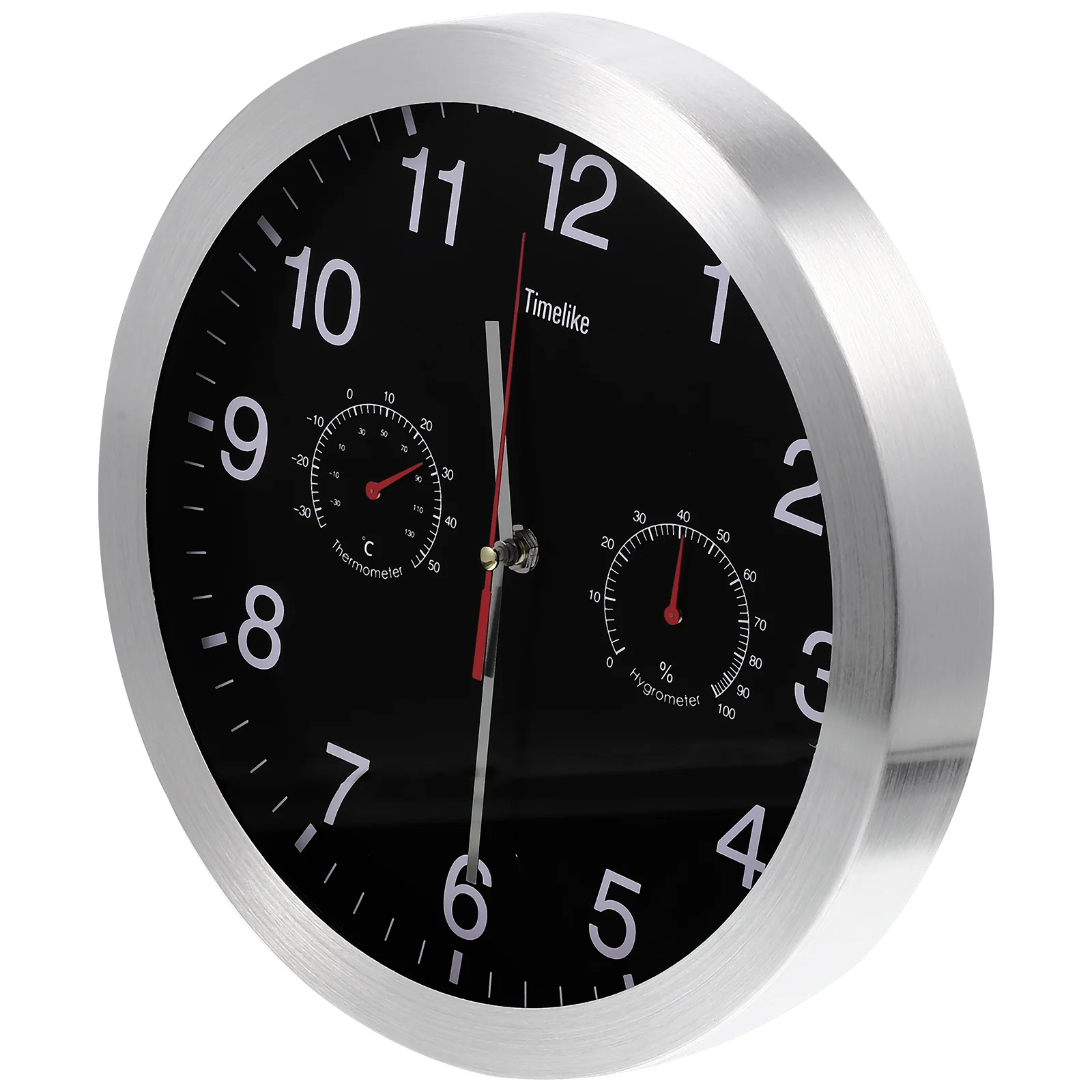 

Clock Wall Clocks Meter Humidity Silent Hanging Temperature Metal Artistic Ticking Non Modern Room Living Operatedhomedesktop