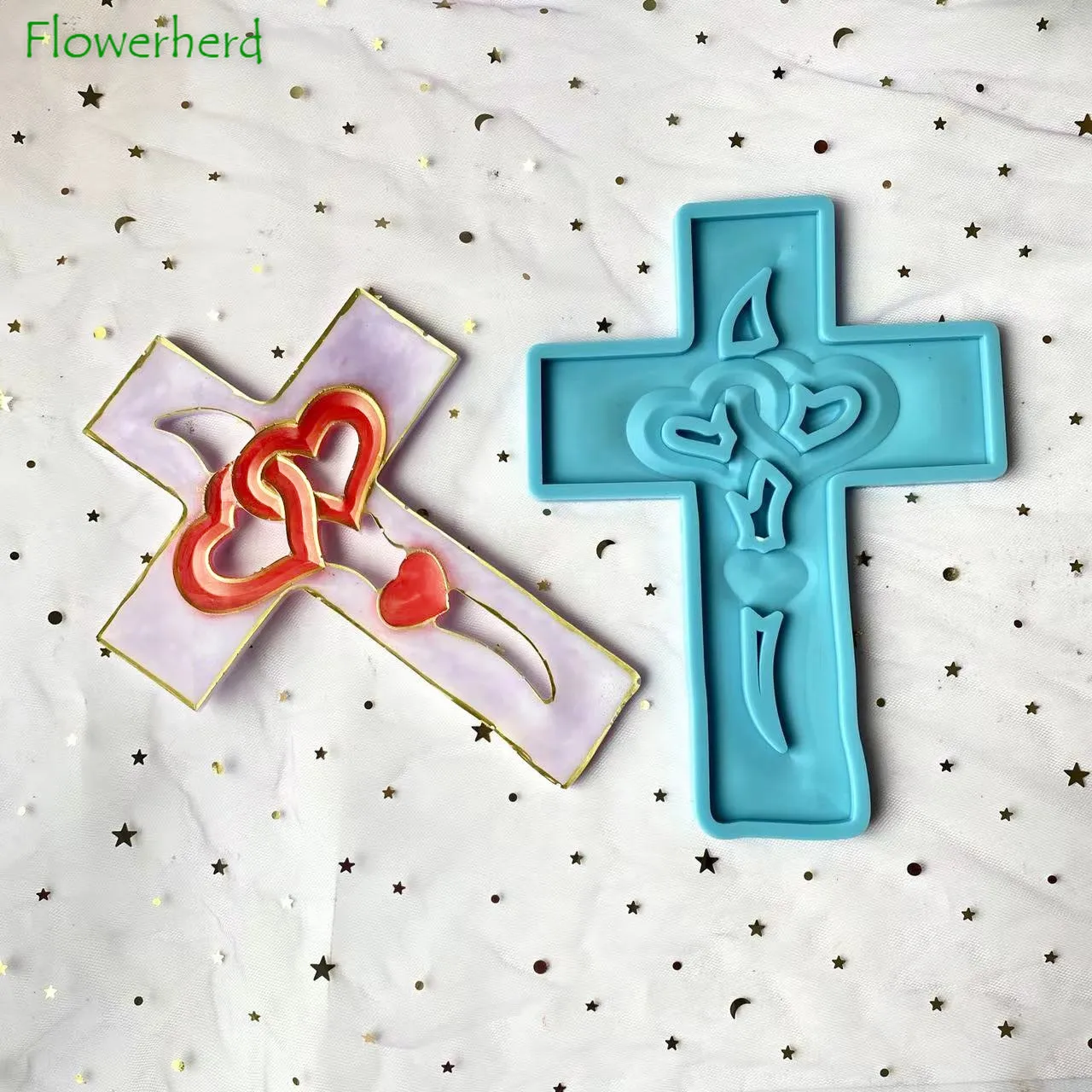 

DIY Epoxy Resin Molds New Cross Shape Artwork Home Decorative Board Ornament Pendant Silicone Mold Resin Art Supplies