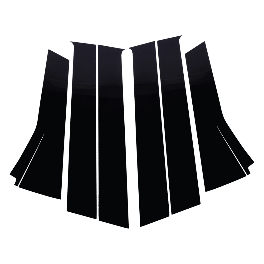 

6 шт./компл. глянцевая черная накладка на переднюю и заднюю левую и правую дверь автомобиля, накладка на стойку столба, подходит для Honda Fit Jazz ...