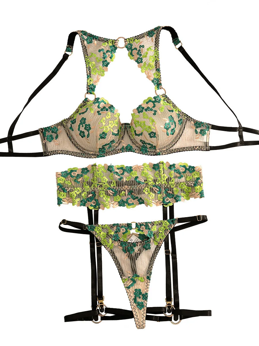 2024 новая мода сексуальное сломанное цветочное вышивка дизайн высокая