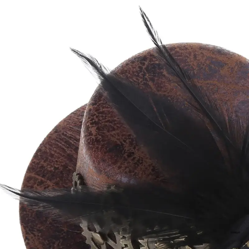 Женский мини-цилиндр в стиле стимпанк антикварная цепочка с цветочным рисунком