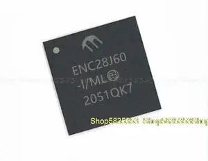 10pcs New ENC28J60-I/ML QFN28 Microcontroller chip