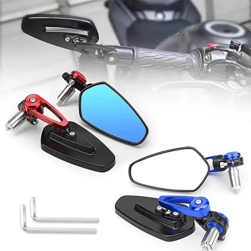 

1 Pair 22mm CNC Motorcycle Scooter Bar End Rear Mirrors Replacement Retro Handlebar Side View Rearview Mirror Accessories