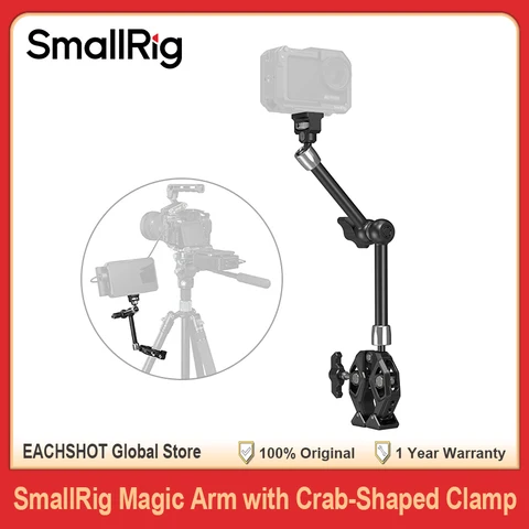 SmallRig Magic Arm с зажимом в форме краба, винт 1/4 дюйма-20, максимальная нагрузка 1,5 кг для экшн-камеры, монитор GoPro Insta360 DJI