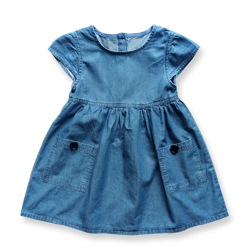 

Blue Denim Dress For Girl Summer Kids Dress Baby Girls Clothes Child's Clothing Children's Dresses 2-5 yrs