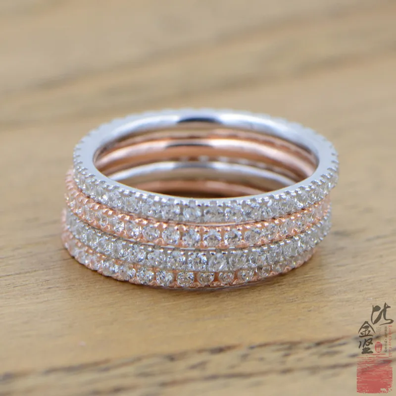 

DIWENFU 14K Rose Gold Jewelry Ring for Women Fine Anillos De Bizuteria Silver 925 Jewelry Diamond Ring 14 K Rose Gold Bizuteria