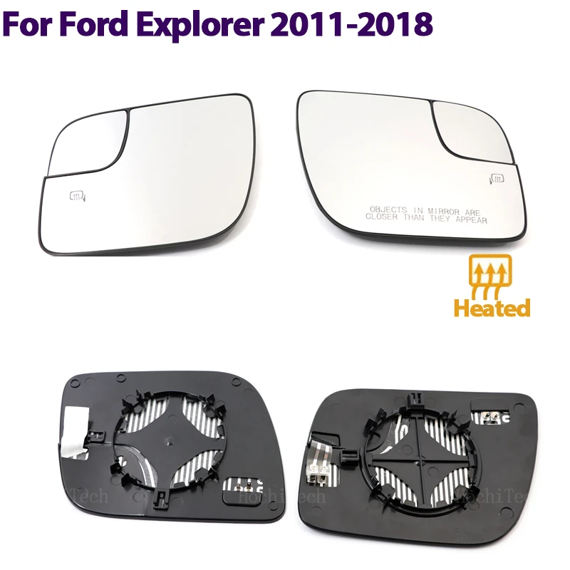 Левое и правое боковое зеркало, стекло заднего вида, внешний широкий угол для Ford Explorer 2011-2018, аксессуары Левое и правое боковое зеркало, стекло заднего вида, внешний широкий угол для Ford Explorer 2011-2018, аксессуары