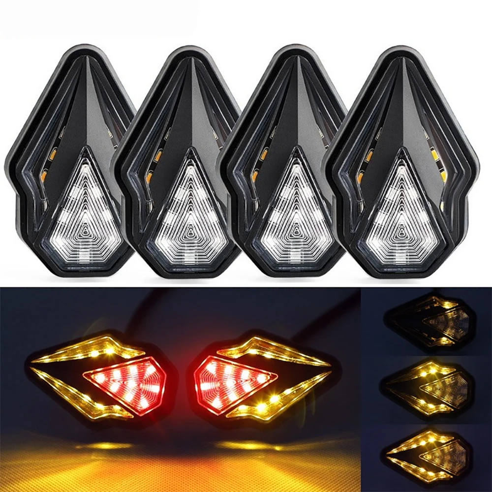 Купи MIHAZ 2pcs Motorcycle LED Turn Signal Lights DRL Daytime Running Light Indicator Blinker Lamps For Kawasaki BMW Honda Yamaha BMW за 659 рублей в магазине AliExpress