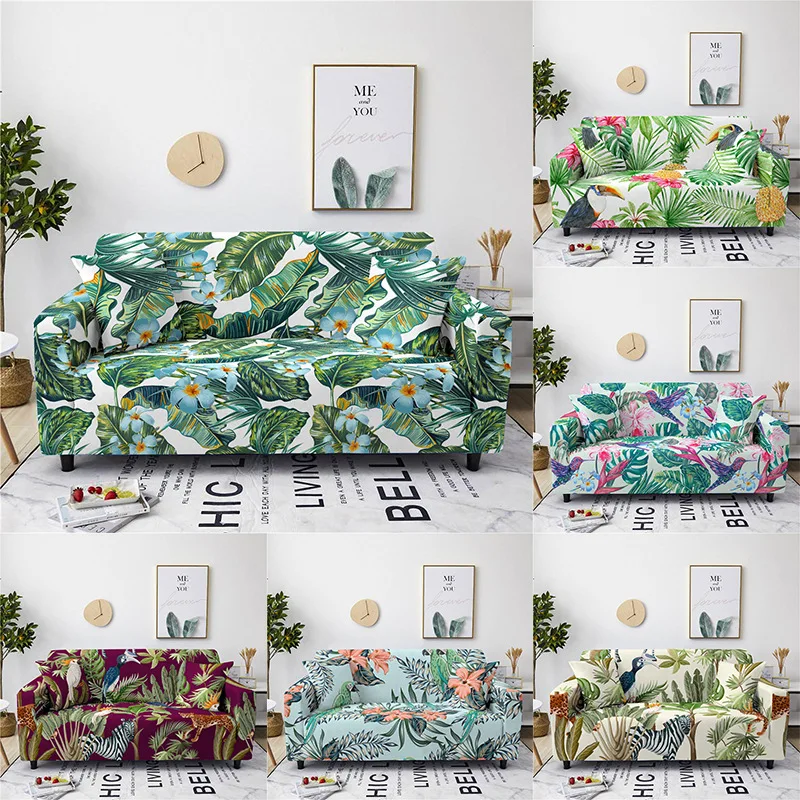 

Natural Animals Leaf Pattern Stretch All Inclusive Dust-proof Cough Covers Washable Living Room Furniture Protector Home Decor