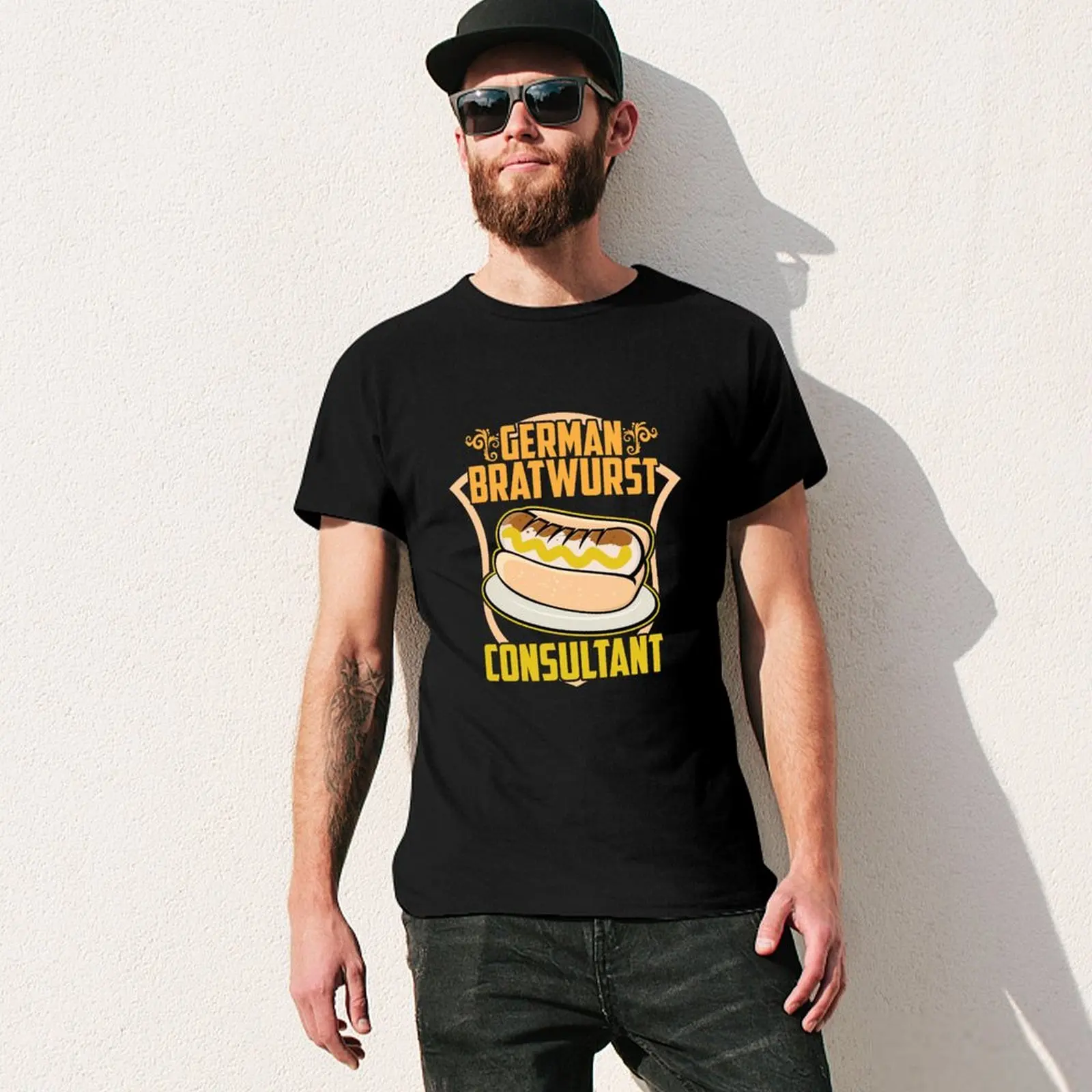 Футболка-консультант немецкого братвурста новинка тяжелые мужские футболки