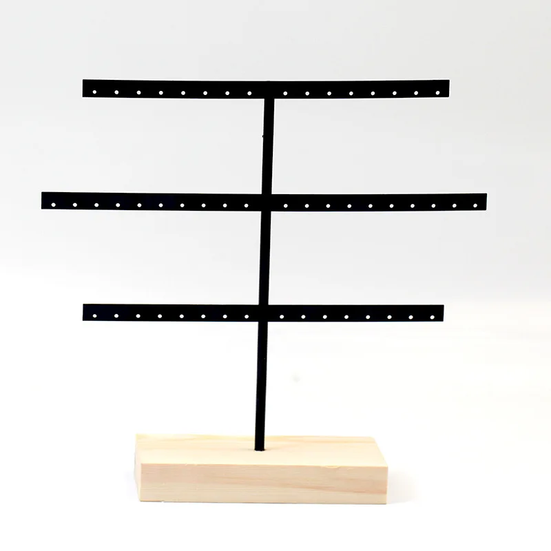 Fashion Metal Earring Display Stand Jewelry Storage White Black Necklace Jewelry Organizer Holder Store Home Decor Woman Gifts