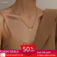 real 18k gold retro cuban double button necklace u diamond lock fashionable girls love heavy gold rose gold chain bracelet gift