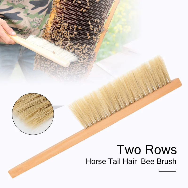 

Beekeeping Honey Brush Soft Wood Handle CleaningBrush Bee Hive Cleaning Double Row Brush Sweep Wasp Beekeeping Equipment Tools