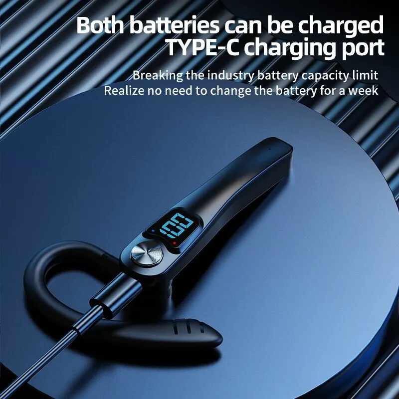 Беспроводные наушники с микрофоном Bluetooth ENC шумоподавлением гарнитура громкой