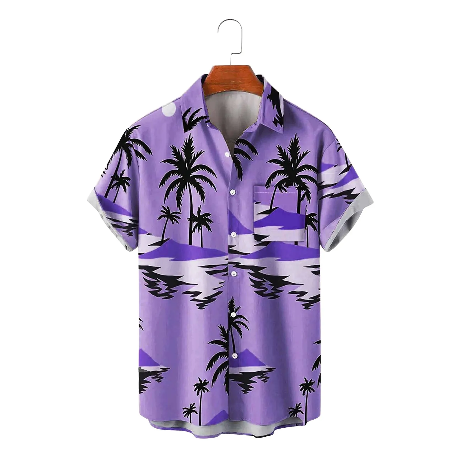 

Mens Floral Hawaiian Shirts Short Sleeve Button Down Beach Shirts Mens Spandex Tops