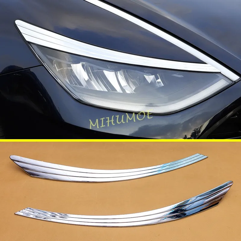 

Хромированная накладка на переднюю фару для Hyundai Sonata 2020-2022, аксессуары