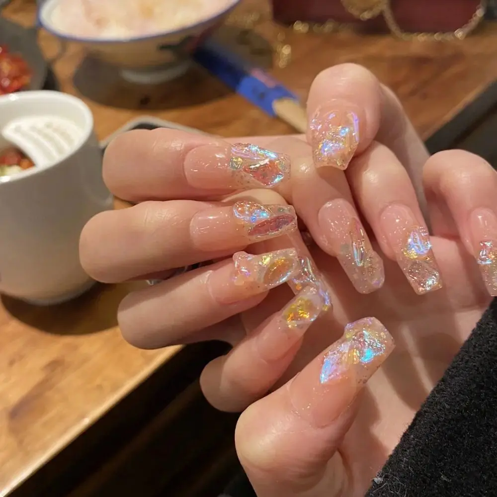 

24 шт./коробка, накладные ногти с полным покрытием