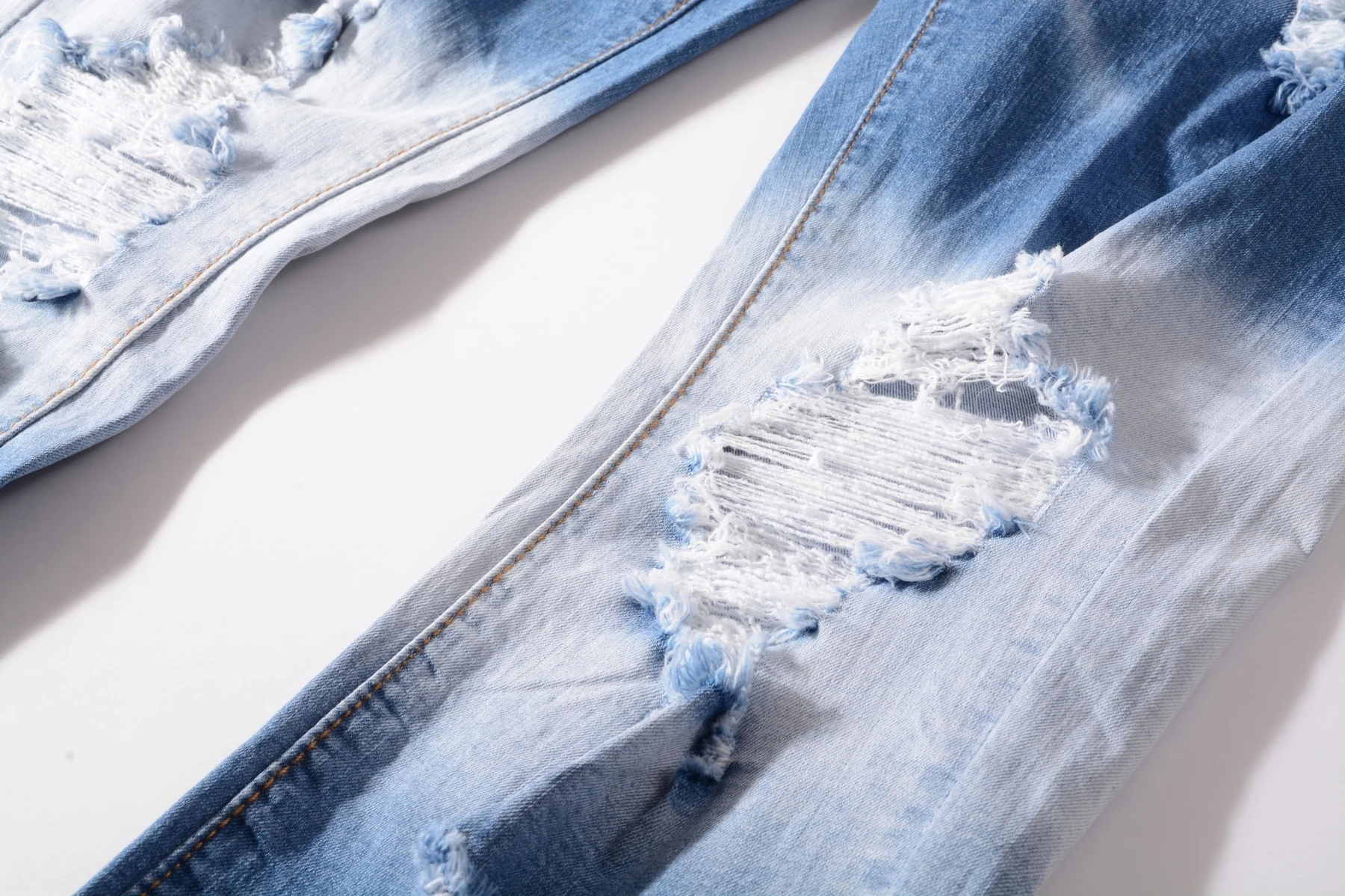 Модные брендовые уличные трендовые мужские модные светло-голубые Эластичные