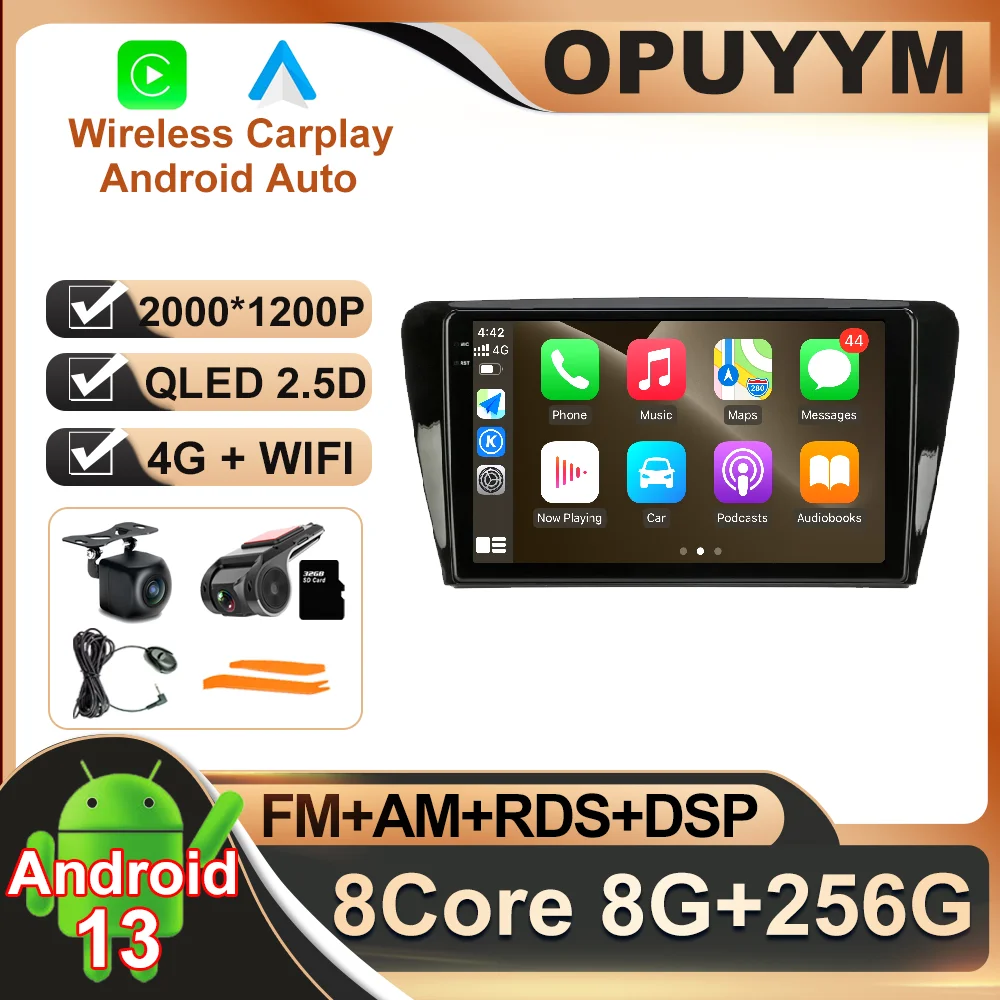 

10,1 дюймовый Android 13 для Peugeot 408 2014 - 2018 автомобильное радио, беспроводное Carplay автомобильное мультимедийное видео QLED BT Авторадио Стерео DSP