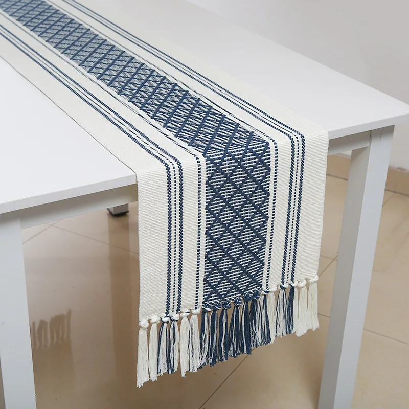 

Домашняя льняная Вязаная скатерть с кисточками, чехол для отеля, кофе, банкета, свадьбы, праздника, Нового года, Рождества, 2023