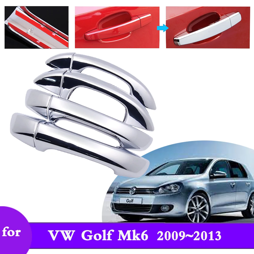 

Хромированная накладка на дверную ручку автомобиля для Volkswagen VW Golf 6 MK6 2009 2010 2011 2012 2013 Аксессуары защитные стикеры отделка