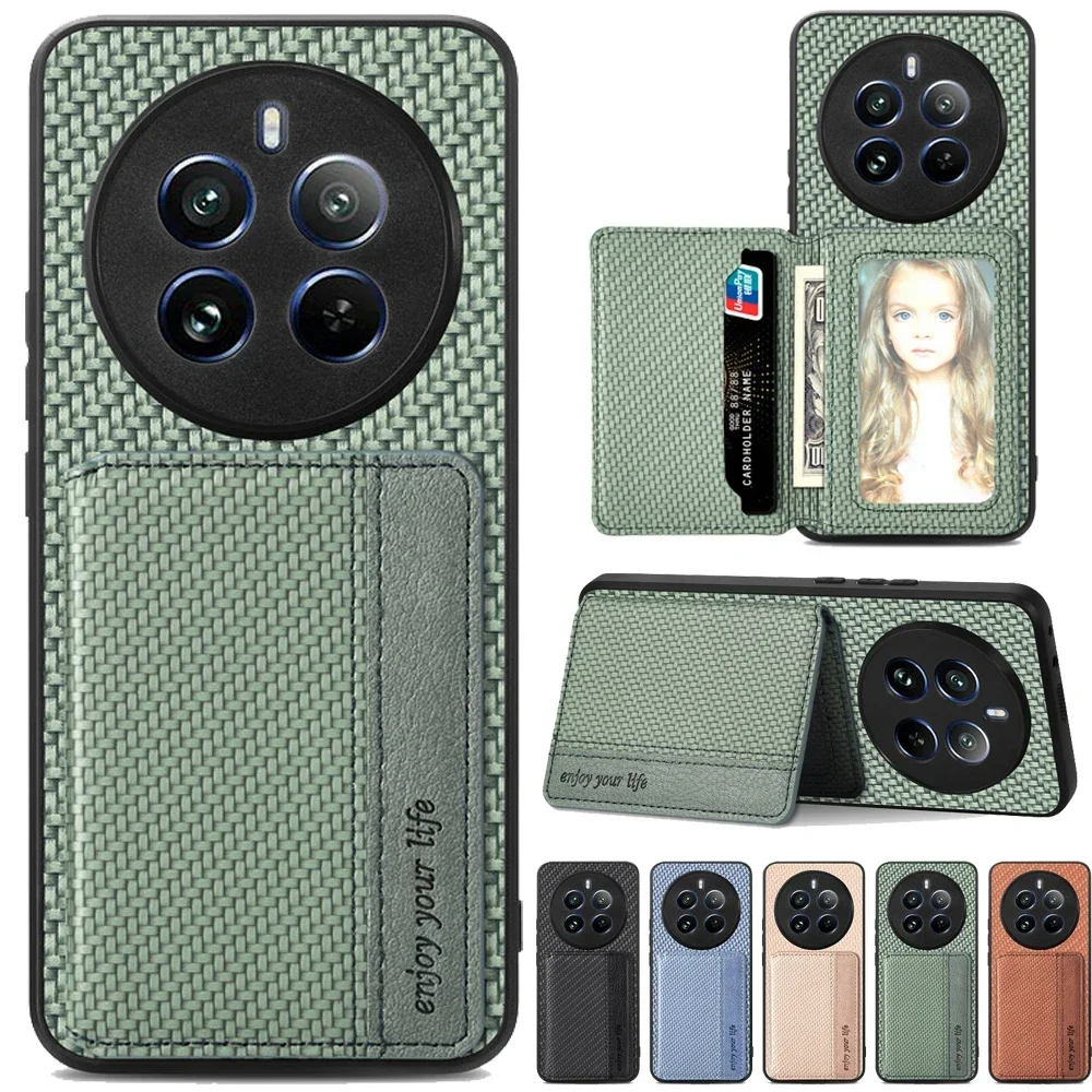 Realme 12 Pro 5G Luxury Case RFID Block Leather Wallet Funda For OPPO 10 4G Back Cover Realmi 11 9 Plus 9i Etui