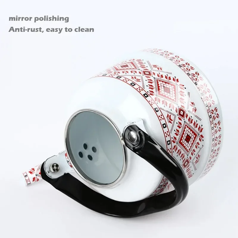 Эмалированная фарфоровая бутылка для воды с принтом 1 7 л стальная ручка старый