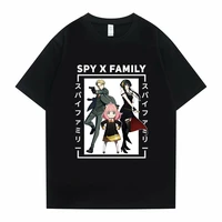 japan anime spy x family anya forger yor forger loid forger graphic printed t shirts unisex oversized fashion harajuku t shirt