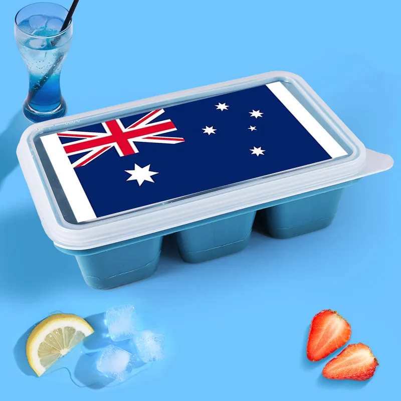 

Australian Flag Whiskey Chocolate Mold for Summer Whiskey Cocktail Chocolate Mold for Freezer Ice Cream Cold Drinks מטבח 아이스박스