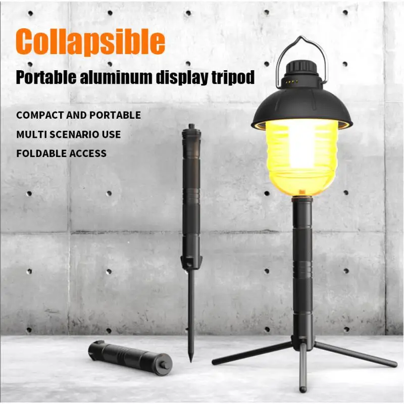 

Triangle Bracket Firmly High Strength Corrosion-resistant Aluminum Alloy Tripod Camping Lights Support Fishing Lamp Ground Nail